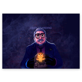 Поздравительная открытка с принтом Guillermo del Toro в Петрозаводске, 100% бумага | плотность бумаги 280 г/м2, матовая, на обратной стороне линовка и место для марки
 | 