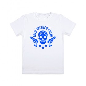 Детская футболка хлопок с принтом Hypnosis Mic Mad Trigger Crew в Петрозаводске, 100% хлопок | круглый вырез горловины, полуприлегающий силуэт, длина до линии бедер | 