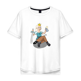 Мужская футболка хлопок Oversize с принтом Disenchantment. Princess Bean в Петрозаводске, 100% хлопок | свободный крой, круглый ворот, “спинка” длиннее передней части | 