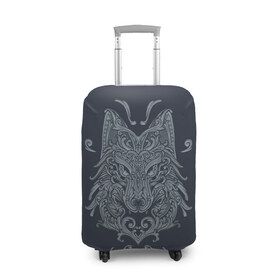 Чехол для чемодана 3D с принтом Fox Art в Петрозаводске, 86% полиэфир, 14% спандекс | двустороннее нанесение принта, прорези для ручек и колес | art | fox | foxes | арт | век | лис | лиса | лисица | лисицы | лисы | средний | старинный | стиль