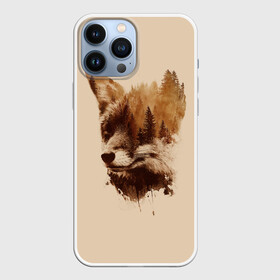 Чехол для iPhone 13 Pro Max с принтом Лесной Лис в Петрозаводске,  |  | Тематика изображения на принте: forest | fox | foxes | tree | trees | дерево | деревья | лес | лис | лиса | лисица | лисицы | лисы