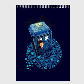 Скетчбук с принтом Doctor Who в Петрозаводске, 100% бумага
 | 48 листов, плотность листов — 100 г/м2, плотность картонной обложки — 250 г/м2. Листы скреплены сверху удобной пружинной спиралью | doctor who | доктор кто | сериал