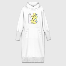 Платье удлиненное хлопок с принтом Пикачу в Петрозаводске,  |  | anime | japan | pikachu | pokemon | tumbler | webpunk