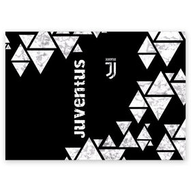 Поздравительная открытка с принтом Juventus Black and White в Петрозаводске, 100% бумага | плотность бумаги 280 г/м2, матовая, на обратной стороне линовка и место для марки
 | Тематика изображения на принте: club | football | juventus | белый | италия | клуб | форма | черный | ювентус