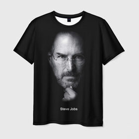 Мужская футболка 3D с принтом Steve Jobs в Петрозаводске, 100% полиэфир | прямой крой, круглый вырез горловины, длина до линии бедер | Тематика изображения на принте: iphone | steve jobs | стив джобс | эппл