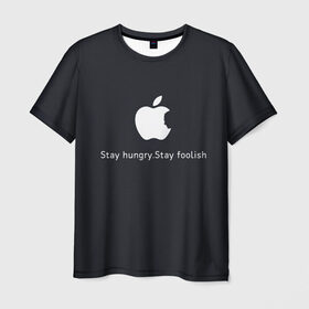 Мужская футболка 3D с принтом Стив Джобс в Петрозаводске, 100% полиэфир | прямой крой, круглый вырез горловины, длина до линии бедер | iphone | steve jobs | стив джобс | эппл