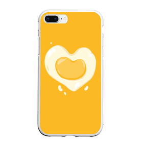 Чехол для iPhone 7Plus/8 Plus матовый с принтом Яичница Сердечко в Петрозаводске, Силикон | Область печати: задняя сторона чехла, без боковых панелей | eggs | food | heart | love | white | yellow | белок | всмятку | еда | желток | любовь | сердечко | сердце | яичница | яйца