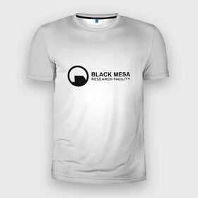 Мужская футболка 3D спортивная с принтом Black Mesa в Петрозаводске, 100% полиэстер с улучшенными характеристиками | приталенный силуэт, круглая горловина, широкие плечи, сужается к линии бедра | black mesa | half life | халф лайф | черная меса