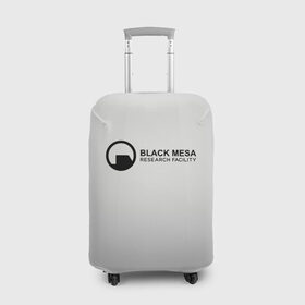 Чехол для чемодана 3D с принтом Black Mesa в Петрозаводске, 86% полиэфир, 14% спандекс | двустороннее нанесение принта, прорези для ручек и колес | black mesa | half life | халф лайф | черная меса