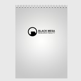 Скетчбук с принтом Black Mesa в Петрозаводске, 100% бумага
 | 48 листов, плотность листов — 100 г/м2, плотность картонной обложки — 250 г/м2. Листы скреплены сверху удобной пружинной спиралью | Тематика изображения на принте: black mesa | half life | халф лайф | черная меса