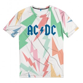 Мужская футболка 3D с принтом AC/DC в Петрозаводске, 100% полиэфир | прямой крой, круглый вырез горловины, длина до линии бедер | acdc | альтернатива | группа | диси | метал | музыка | музыканты | рок | эйси | эйсидиси