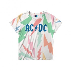 Детская футболка 3D с принтом AC/DC в Петрозаводске, 100% гипоаллергенный полиэфир | прямой крой, круглый вырез горловины, длина до линии бедер, чуть спущенное плечо, ткань немного тянется | acdc | альтернатива | группа | диси | метал | музыка | музыканты | рок | эйси | эйсидиси