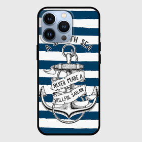 Чехол для iPhone 13 Pro с принтом в спокойном море плохие моряки в Петрозаводске,  |  | sailor | sea | море | моряк | синий | тельняжка | якорь