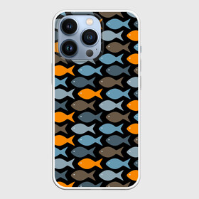 Чехол для iPhone 13 Pro с принтом Рыбки в Петрозаводске,  |  | карась | окунь | паттерн | рыба