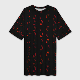 Платье-футболка 3D с принтом Алфавит хищников в Петрозаводске,  |  | prediator | алфавит | инопланетяне | код | опасность | пришельцы | символы | фильм | хищник