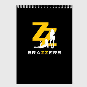 Скетчбук с принтом BRAZZERS в Петрозаводске, 100% бумага
 | 48 листов, плотность листов — 100 г/м2, плотность картонной обложки — 250 г/м2. Листы скреплены сверху удобной пружинной спиралью | brazzers | верховный | девушка | девушки | дом | картинка | красивая | круто | лучший | любовь | мода | молодёжная | рисунок | силуэт | современная | стиль | студия | трафарет | фильмы | чёрный фон