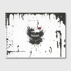 Альбом для рисования с принтом Kaneki Ken (Tokyo Ghoul) #1 в Петрозаводске, 100% бумага
 | матовая бумага, плотность 200 мг. | anime | kaneki ken | tokyo ghoul | аниме | канеки кен | токийский гуль