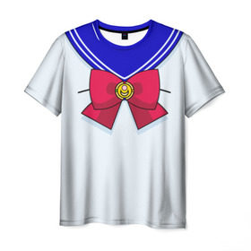 Мужская футболка 3D с принтом Матроска в Петрозаводске, 100% полиэфир | прямой крой, круглый вырез горловины, длина до линии бедер | sailor moon | костюм | луна | сейлор мун | сейлормун