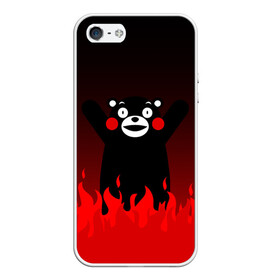 Чехол для iPhone 5/5S матовый с принтом KUMAMON ВО СЛАВУ САТАНЕ в Петрозаводске, Силикон | Область печати: задняя сторона чехла, без боковых панелей | Тематика изображения на принте: japanese | kumamon | kumamoto | аниме | игрушка | кумамон | кумамото сапурайдзу | персонаж | талисман | япония