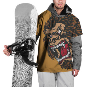 Накидка на куртку 3D с принтом Forest Yeti в Петрозаводске, 100% полиэстер |  | beast | gorilla | monster | горилла | животное | йети | монстр