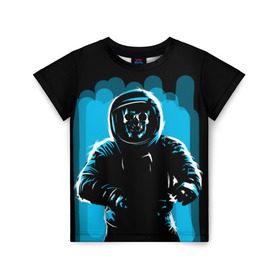 Детская футболка 3D с принтом Dead Space в Петрозаводске, 100% гипоаллергенный полиэфир | прямой крой, круглый вырез горловины, длина до линии бедер, чуть спущенное плечо, ткань немного тянется | austranaut | bone | cosmos | nasa | skull | астронавт | космонавт | космос | кости | череп