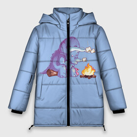 Женская зимняя куртка 3D с принтом Трицератопс у Костра в Петрозаводске, верх — 100% полиэстер; подкладка — 100% полиэстер; утеплитель — 100% полиэстер | длина ниже бедра, силуэт Оверсайз. Есть воротник-стойка, отстегивающийся капюшон и ветрозащитная планка. 

Боковые карманы с листочкой на кнопках и внутренний карман на молнии | dino | dinosaur | fire | flame | park | world | динозавр | динозавры | костер | мир | огонь | парк | периода | трицератопс | трицератопсы | юрского