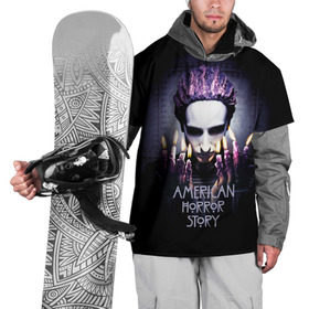 Накидка на куртку 3D с принтом American Horror Story в Петрозаводске, 100% полиэстер |  | Тематика изображения на принте: 8 сезон | american | apocalypse | horror | story | американская | апокалипсис | история | сериал | ужасов