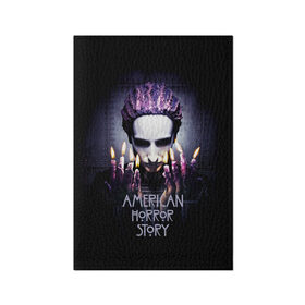 Обложка для паспорта матовая кожа с принтом American Horror Story в Петрозаводске, натуральная матовая кожа | размер 19,3 х 13,7 см; прозрачные пластиковые крепления | 8 сезон | american | apocalypse | horror | story | американская | апокалипсис | история | сериал | ужасов