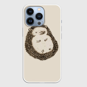 Чехол для iPhone 13 Pro с принтом Пузико Ежика в Петрозаводске,  |  | Тематика изображения на принте: cute | hedgehog | hedgehogs | ежи | ежик | ежики | живот | животик | иголки | лапки | милый | пузико | пузо | смешной | ушки