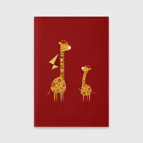Обложка для паспорта матовая кожа с принтом Жираф и Жирафик в Петрозаводске, натуральная матовая кожа | размер 19,3 х 13,7 см; прозрачные пластиковые крепления | animal | desert | giraffe | long | pattern | skin | tall | высокий | длинная | животное | животные | жираф | жирафы | змей | летучий | пустыня | узор | шея