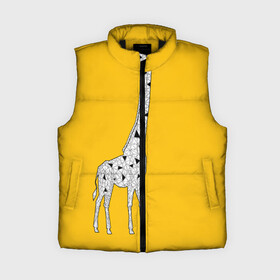 Женский жилет утепленный 3D с принтом Я Жираф в Петрозаводске,  |  | animal | desert | giraffe | long | pattern | skin | tall | высокий | длинная | животное | животные | жираф | жирафы | пустыня | узор | шея