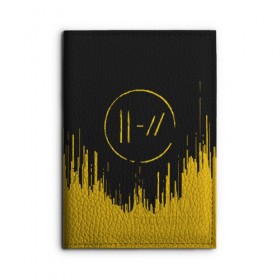 Обложка для автодокументов с принтом TWENTY ONE PILOTS в Петрозаводске, натуральная кожа |  размер 19,9*13 см; внутри 4 больших “конверта” для документов и один маленький отдел — туда идеально встанут права | 21 pilots | 21p | music | rock | top | trench | twenty one pilots | группа | музыка | рок