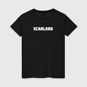 Женская футболка хлопок с принтом Scarlxrd (8) в Петрозаводске, 100% хлопок | прямой крой, круглый вырез горловины, длина до линии бедер, слегка спущенное плечо | 