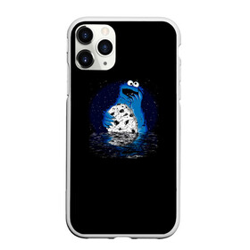 Чехол для iPhone 11 Pro матовый с принтом Cookie monster в Петрозаводске, Силикон |  | cookie | cookiemonster | delicious | eat | monster | yummy | еда | куки | кукимонстр | монстр | печенье | сладости | улица | улицасезам