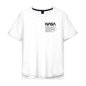 Мужская футболка хлопок Oversize с принтом Heron Preston NASA в Петрозаводске, 100% хлопок | свободный крой, круглый ворот, “спинка” длиннее передней части | heron preston nasa | wikipedia | как у джарахова | космическое агентство | космос | наса | стиль | хайп