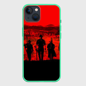 Чехол для iPhone 13 с принтом RDR 2 в Петрозаводске,  |  | gamer | gun | logo | play | player | rdr2 | red dead redemption 2 | rockstar | western | вестерн | ковбои | компьютерные игры 2019 | криминал | лого | рокстар