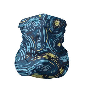 Бандана-труба 3D с принтом Ван Гог. Звездная Ночь в Петрозаводске, 100% полиэстер, ткань с особыми свойствами — Activecool | плотность 150‒180 г/м2; хорошо тянется, но сохраняет форму | вангог | живопись | искусство | картина | краска | синий | художник