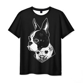 Мужская футболка 3D с принтом Французский Бульдог в Петрозаводске, 100% полиэфир | прямой крой, круглый вырез горловины, длина до линии бедер | bulldog | dog | dogs | franch | бульдог | пес | псы | собака | собакен | собаки | собачка | собачки | французский | щенки | щенок | щеночек | щеночки