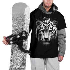 Накидка на куртку 3D с принтом Dark Tiger в Петрозаводске, 100% полиэстер |  | africa | creepy | dark | desert | predator | scary | tiger | tigers | африка | жуткий | мрачный | пустыня | страшный | тигр | тигренок | тигрица | тигрицы | тигры | тигрята | хищник