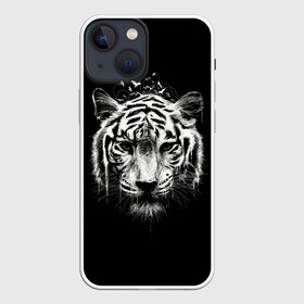 Чехол для iPhone 13 mini с принтом Dark Tiger в Петрозаводске,  |  | africa | creepy | dark | desert | predator | scary | tiger | tigers | африка | жуткий | мрачный | пустыня | страшный | тигр | тигренок | тигрица | тигрицы | тигры | тигрята | хищник