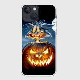 Чехол для iPhone 13 mini с принтом Halloween в Петрозаводске,  |  | аниме | ведьма | девушка | зомби | ирландия | кладбище | колдун | кости | кошки | летучие | луна | мертвец | мёртвые | монстры | мыши | ночь | оборотни | пауки | паутина | подарок | праздник | свет | свечи