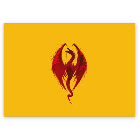 Поздравительная открытка с принтом Красный Дракон в Петрозаводске, 100% бумага | плотность бумаги 280 г/м2, матовая, на обратной стороне линовка и место для марки
 | age | dragon | dragons | knight | knights | middle | red | viking | vikings | век | века | викинг | викинги | дракон | дракона | драконы | как | красный | приручить | рыцари | рыцарь | средние | средний