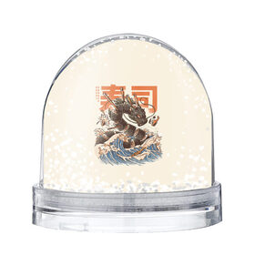 Водяной шар с принтом Great Sushi Dragon в Петрозаводске, Пластик | Изображение внутри шара печатается на глянцевой фотобумаге с двух сторон | Тематика изображения на принте: 