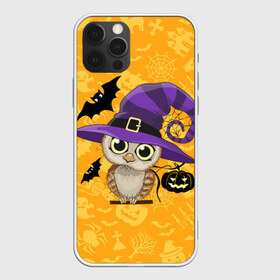 Чехол для iPhone 12 Pro Max с принтом Совушка и хэллоуин в Петрозаводске, Силикон |  | halloween | летучая мышь | подарок на хэллоуин | прикольная сова | сова | сова и хэллоуин | совушка | тыква | тыква на хэллоуин | хэллоуин