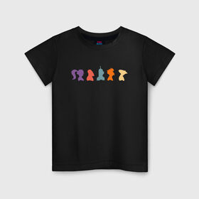 Детская футболка хлопок с принтом Futurama characters в Петрозаводске, 100% хлопок | круглый вырез горловины, полуприлегающий силуэт, длина до линии бедер | bender | fry | futurama | planet express | бендер | гипножаба | зойдберг | лила | фрай | футурама