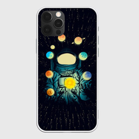 Чехол для iPhone 12 Pro Max с принтом Космический жонглер в Петрозаводске, Силикон |  | Тематика изображения на принте: астронавт | венера | вселенная | галактика | звезда | земля | космонавт | космос | марс | меркурий | планеты | сатурн | свет | скафандр | солнце | стекло | тени | уран | юпитер