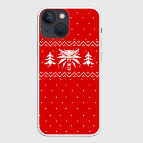 Чехол для iPhone 13 mini с принтом ВЕДЬМАК НОВОГОДНИЙ в Петрозаводске,  |  | christmas | hunter | snow | the witcher | wild hunt | winter | winter is coming | ведьмак | геральт | дикая охота | зима близко | монстры | новогодний | новый год | охотник | снег | трисс | цири