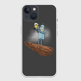 Чехол для iPhone 13 с принтом Бендер в Петрозаводске,  |  | all | bender | doctor | futurama | humans | kill | mult | robot | simpsons | space | trust | zoidberg | бендер | зойдберг | космос | мульт | мультик | мультфильм | робот | симпсоны | футурама