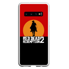 Чехол для Samsung Galaxy S10 с принтом Red Dead Redemption 2 в Петрозаводске, Силикон | Область печати: задняя сторона чехла, без боковых панелей | game | rdr2 | red dead redemption 2 | rockstar studios | игры