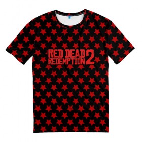 Мужская футболка 3D с принтом Red Dead Redemption 2 в Петрозаводске, 100% полиэфир | прямой крой, круглый вырез горловины, длина до линии бедер | game | rdr2 | red dead redemption 2 | rockstar studios | игры